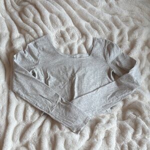 Brandy Melville Gray Long Sleeve Top